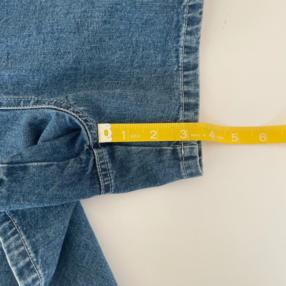 Gap Blue Denim Shortalls Medium Wash 100% Cotton Carpenter Overalls‎ Size Small - Picture 8 of 8